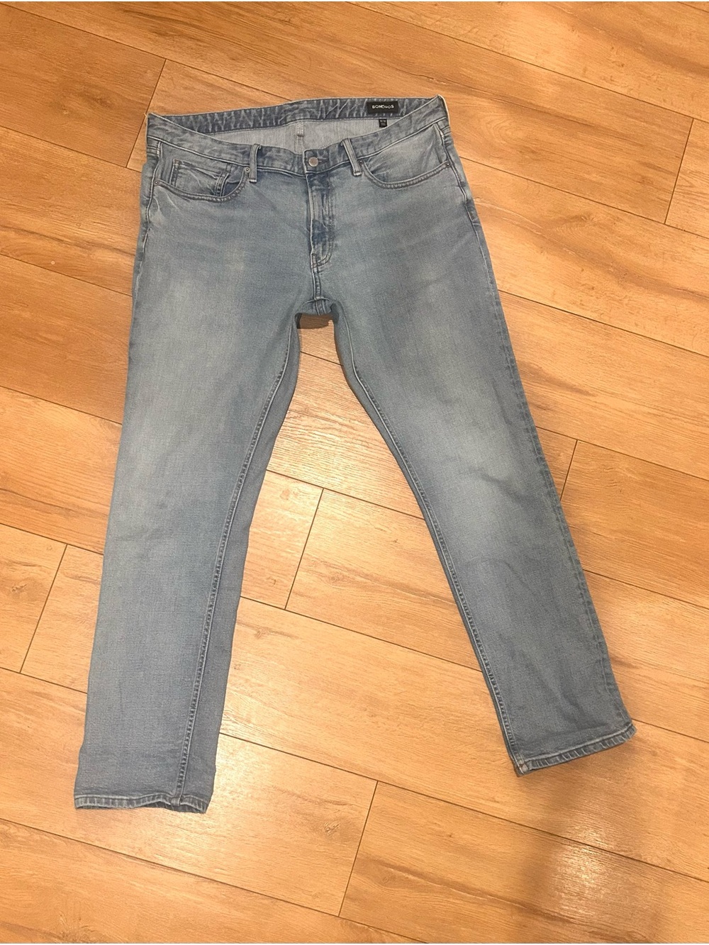 Bonobos Men’s Organic Cotton Light Blue Straight Jeans 36/32 - Picture 2 of 8